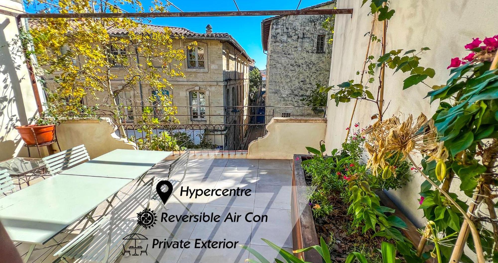 Ac - Private Exterior - Duplex Quartier Des Artistes Lägenhet Avignon Exteriör bild